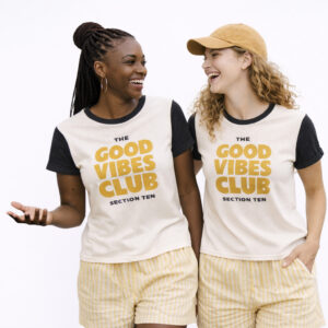 Alternative view of GW™ Ladies Contrast Roll Sleeve Tee